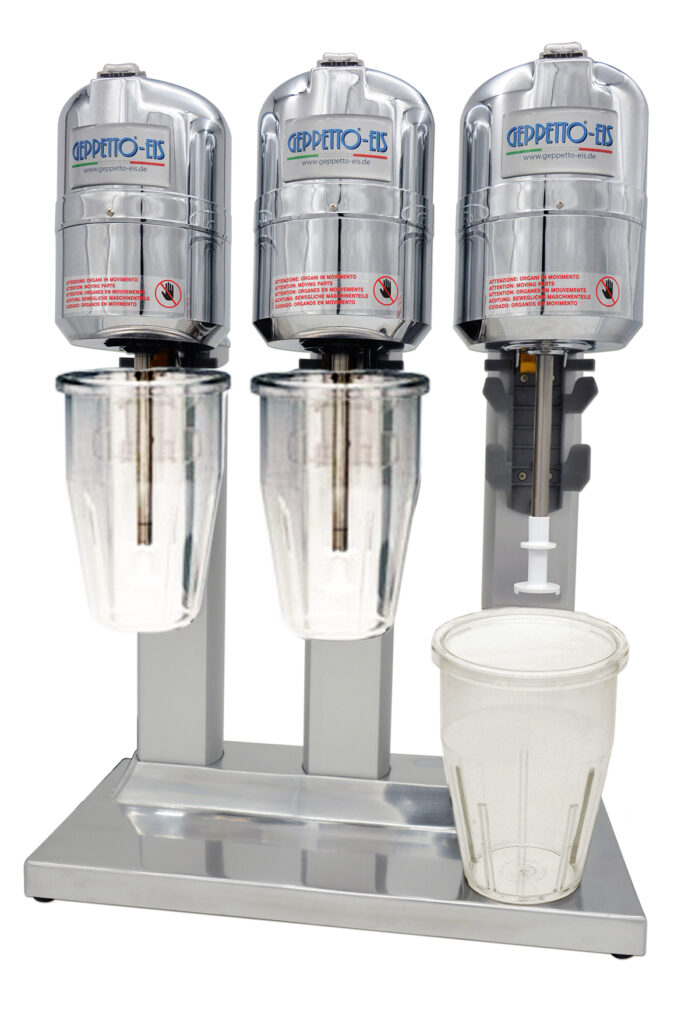 Frullino Milchshaker FL2027/E mit drei Kunsstoffbehältern